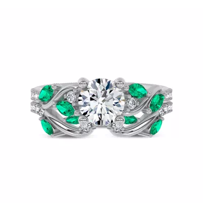 Hayden Lab Emerald And Diamond Band