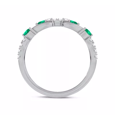 Hayden Lab Emerald And Diamond Band