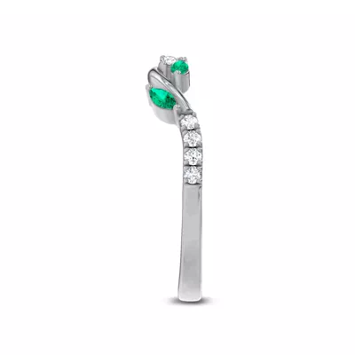 Hayden Lab Emerald And Diamond Band