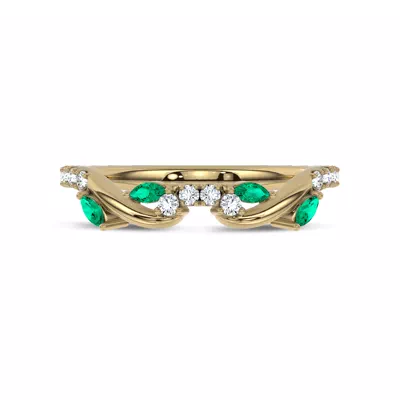 Hayden Lab Emerald And Diamond Band