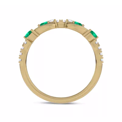 Hayden Lab Emerald And Diamond Band