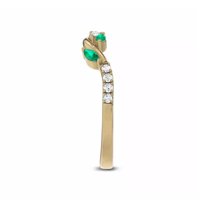 Hayden Lab Emerald And Diamond Band