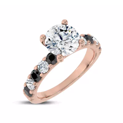 Jules Black & White Engagement Ring (.90 ct. tw.)