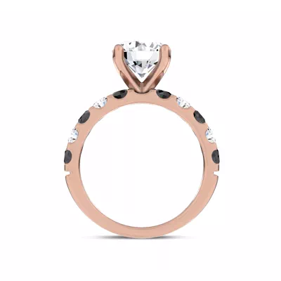 Jules Black & White Lab Engagement Ring (.90 ct. tw.)