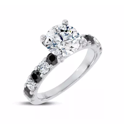 Jules Black & White Engagement Ring (.90 ct. tw.)