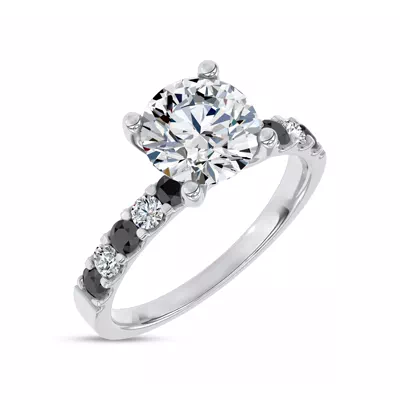 Jules Black & White Engagement Ring (1/2 ct. tw.)