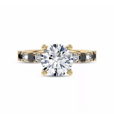 Jules Black & White Lab Engagement Ring (1/2 ct. tw.)