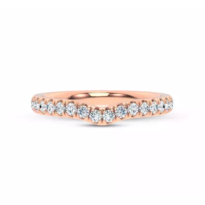 Alexandra Curved Pavé Band