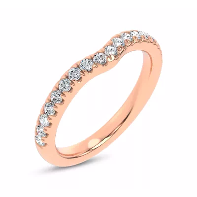Alexandra Curved Pavé Band