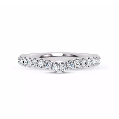 Alexandra Curved Pavé Band