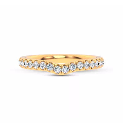 Alexandra Curved Pavé Band