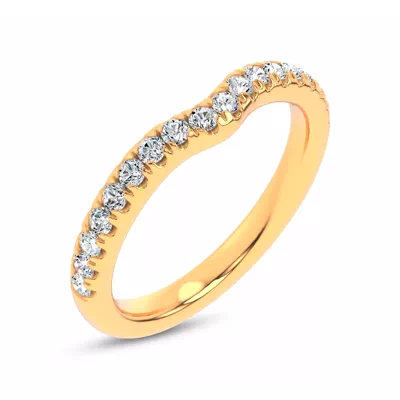Alexandra Curved Pavé Band