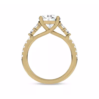 Alexandra Trellis Cluster Pavé Engagement Ring