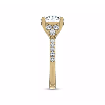 Alexandra Trellis Cluster Pavé Engagement Ring