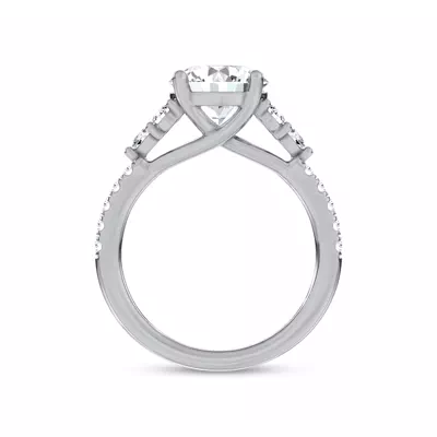 Alexandra Trellis Cluster Pavé Engagement Ring