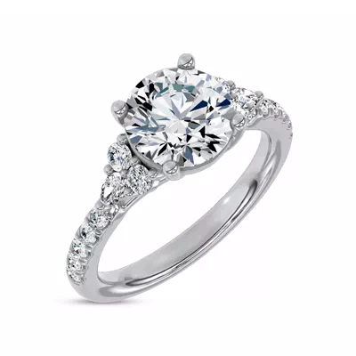 Alexandra Trellis Cluster Pavé Engagement Ring