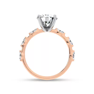 Starlight Spaced Marquise Diamond Engagement Ring