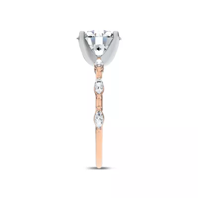 Starlight Spaced Marquise Diamond Engagement Ring