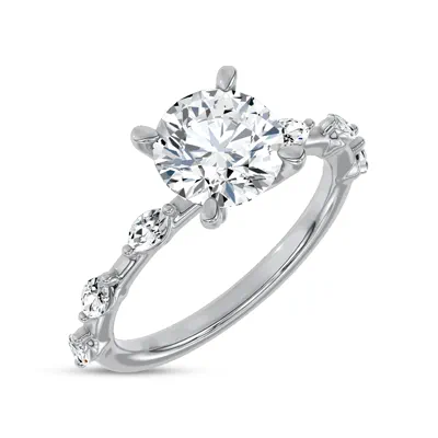 Starlight Spaced Marquise Diamond Engagement Ring