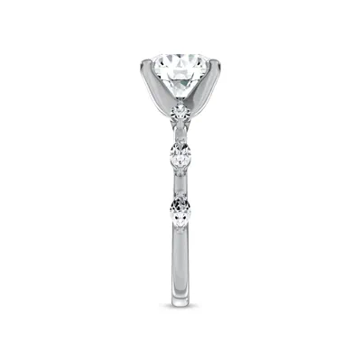 Starlight Spaced Marquise Diamond Engagement Ring