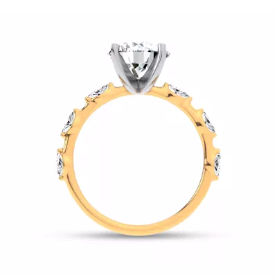 Starlight Spaced Marquise Diamond Engagement Ring