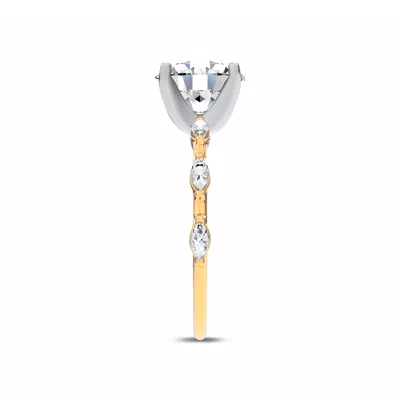 Starlight Spaced Marquise Diamond Engagement Ring