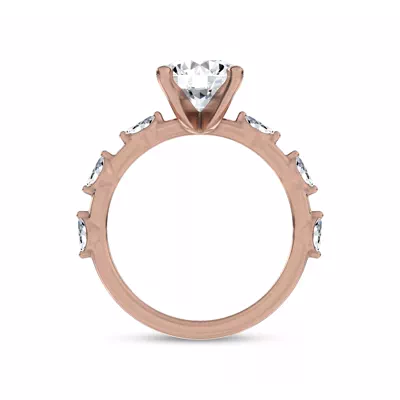 Starlight Spaced Marquise Diamond Engagement Ring