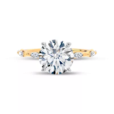 Starlight Spaced Marquise Diamond Engagement Ring
