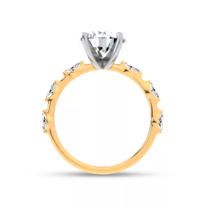 Starlight Spaced Marquise Diamond Engagement Ring