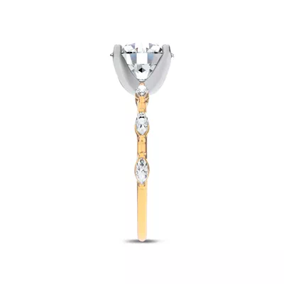 Starlight Spaced Marquise Diamond Engagement Ring