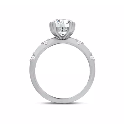 Opera Knife-Edge Lab Engagement Ring by Christian Siriano