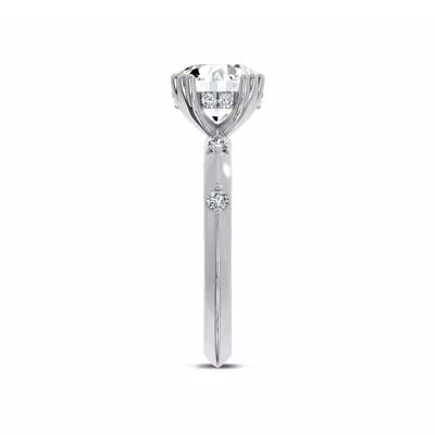 Opera Knife-Edge Lab Engagement Ring by Christian Siriano