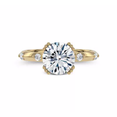 Opera Knife-Edge Lab Engagement Ring by Christian Siriano