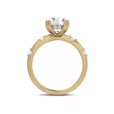 Opera Knife-Edge Lab Engagement Ring by Christian Siriano