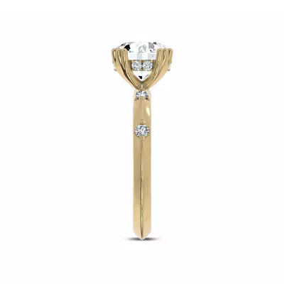 Opera Knife-Edge Lab Engagement Ring by Christian Siriano