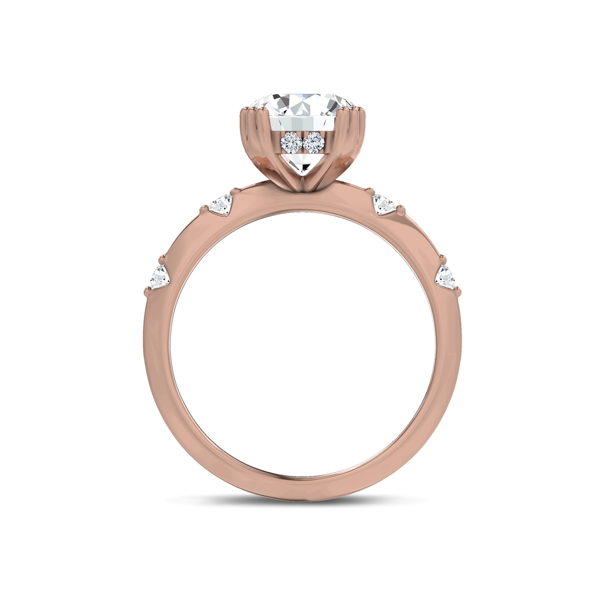 Opera Knife-Edge Lab Engagement Ring by Christian Siriano