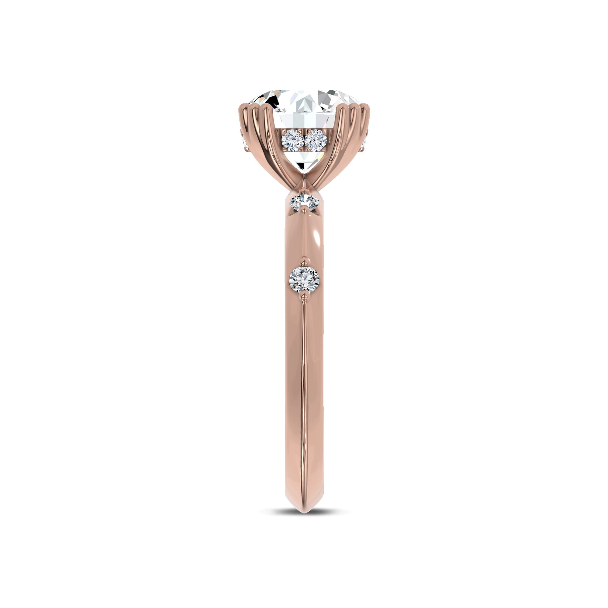 Opera Knife-Edge Lab Engagement Ring by Christian Siriano