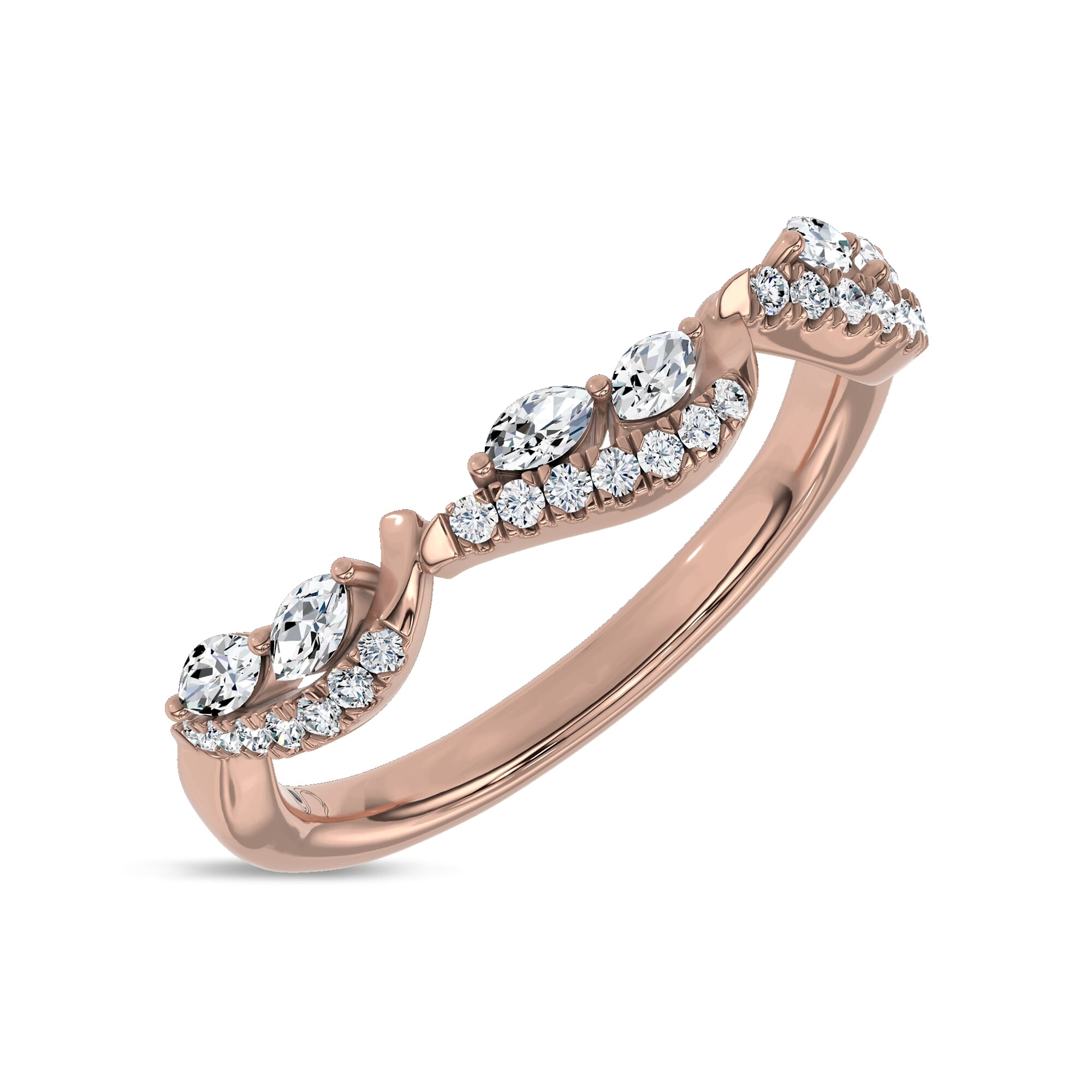 Opera Knife-Edge Lab Engagement Ring by Christian Siriano