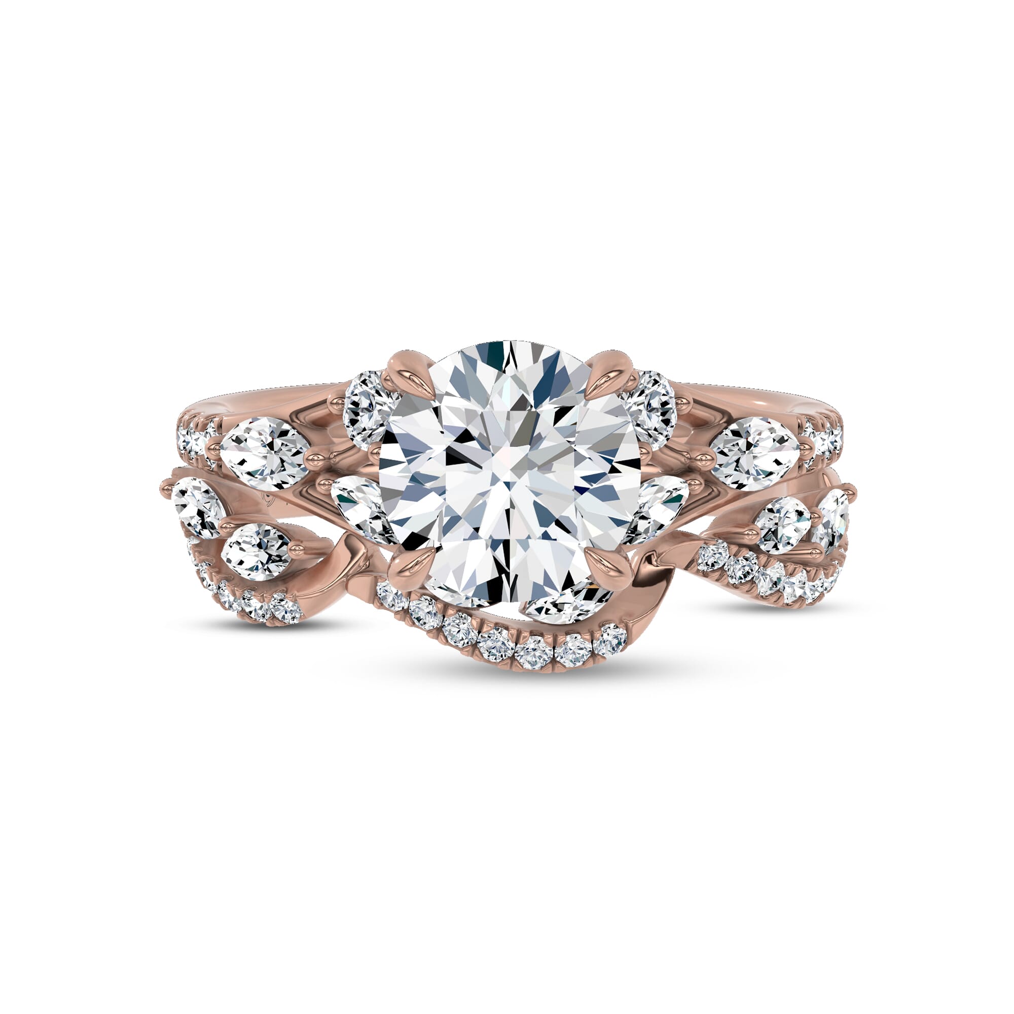 Opera Knife-Edge Lab Engagement Ring by Christian Siriano