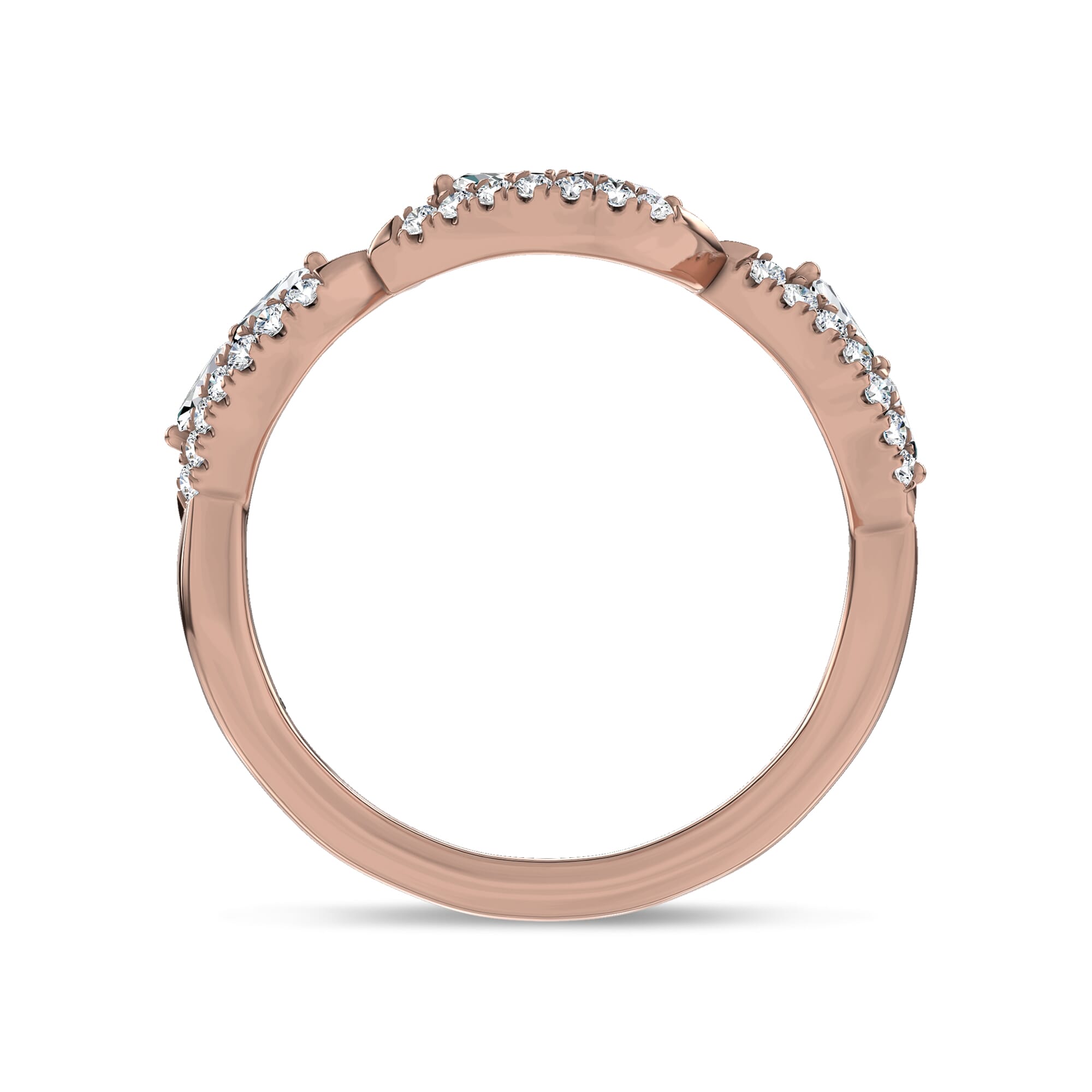 Opera Knife-Edge Lab Engagement Ring by Christian Siriano