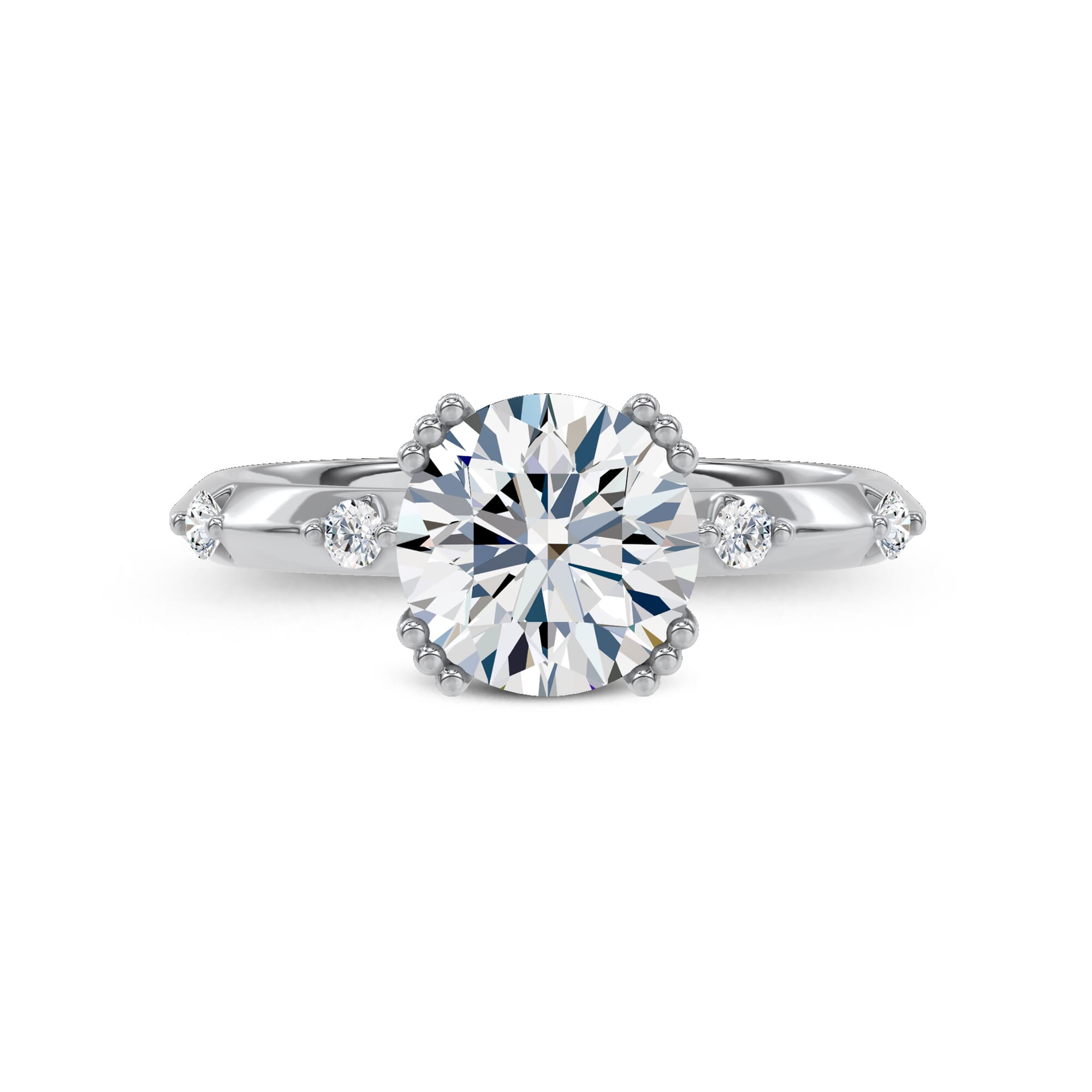 Opera Knife-Edge Lab Engagement Ring by Christian Siriano