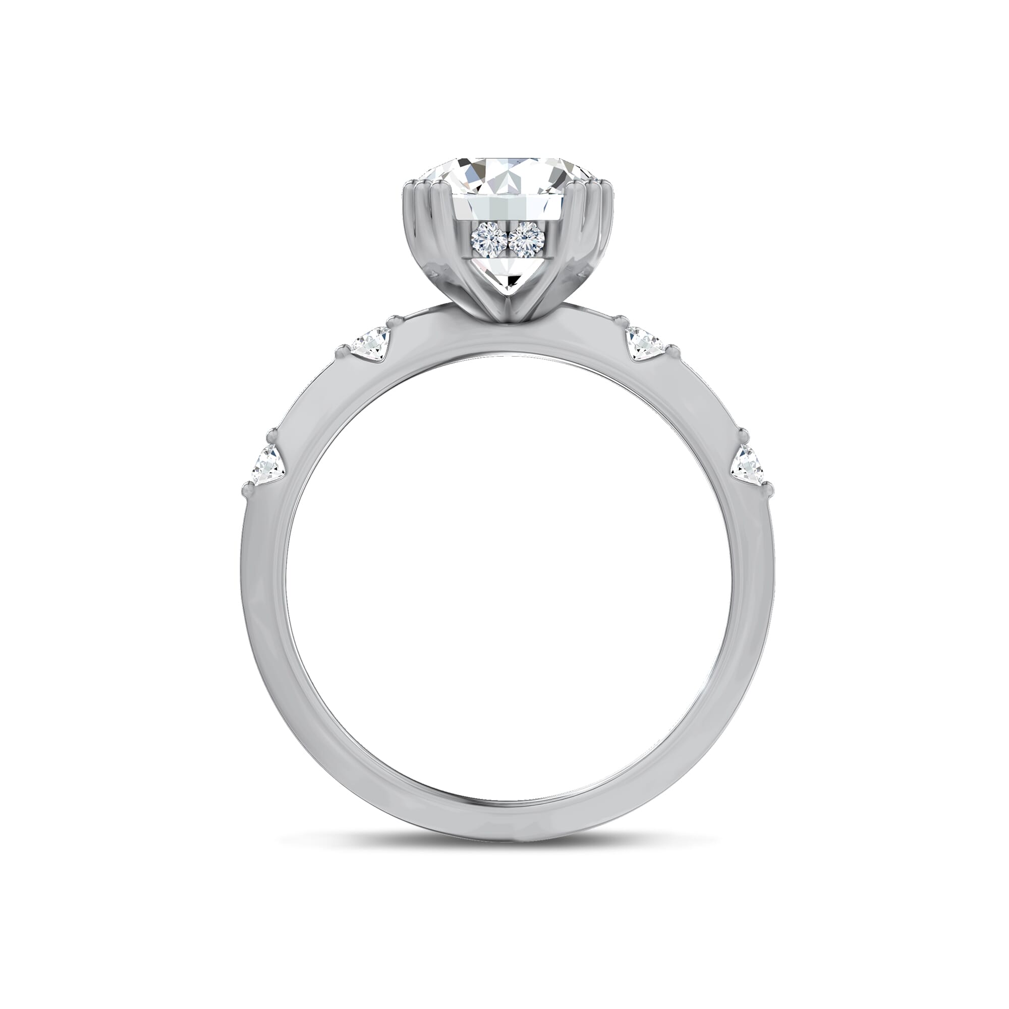 Opera Knife-Edge Lab Engagement Ring by Christian Siriano
