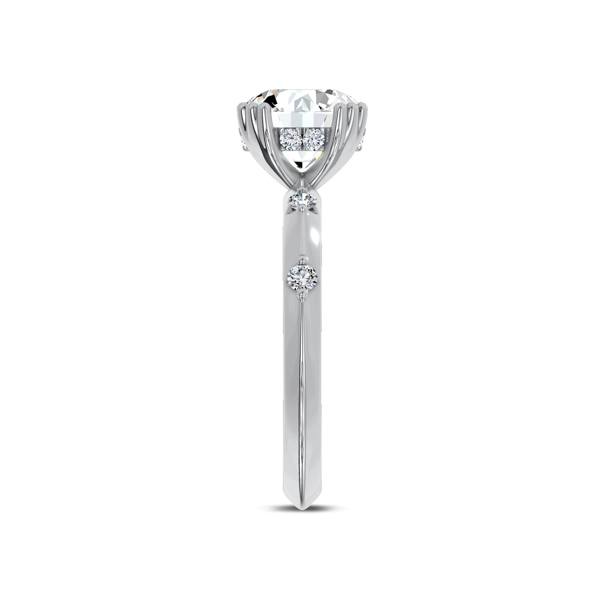 Opera Knife-Edge Lab Engagement Ring by Christian Siriano