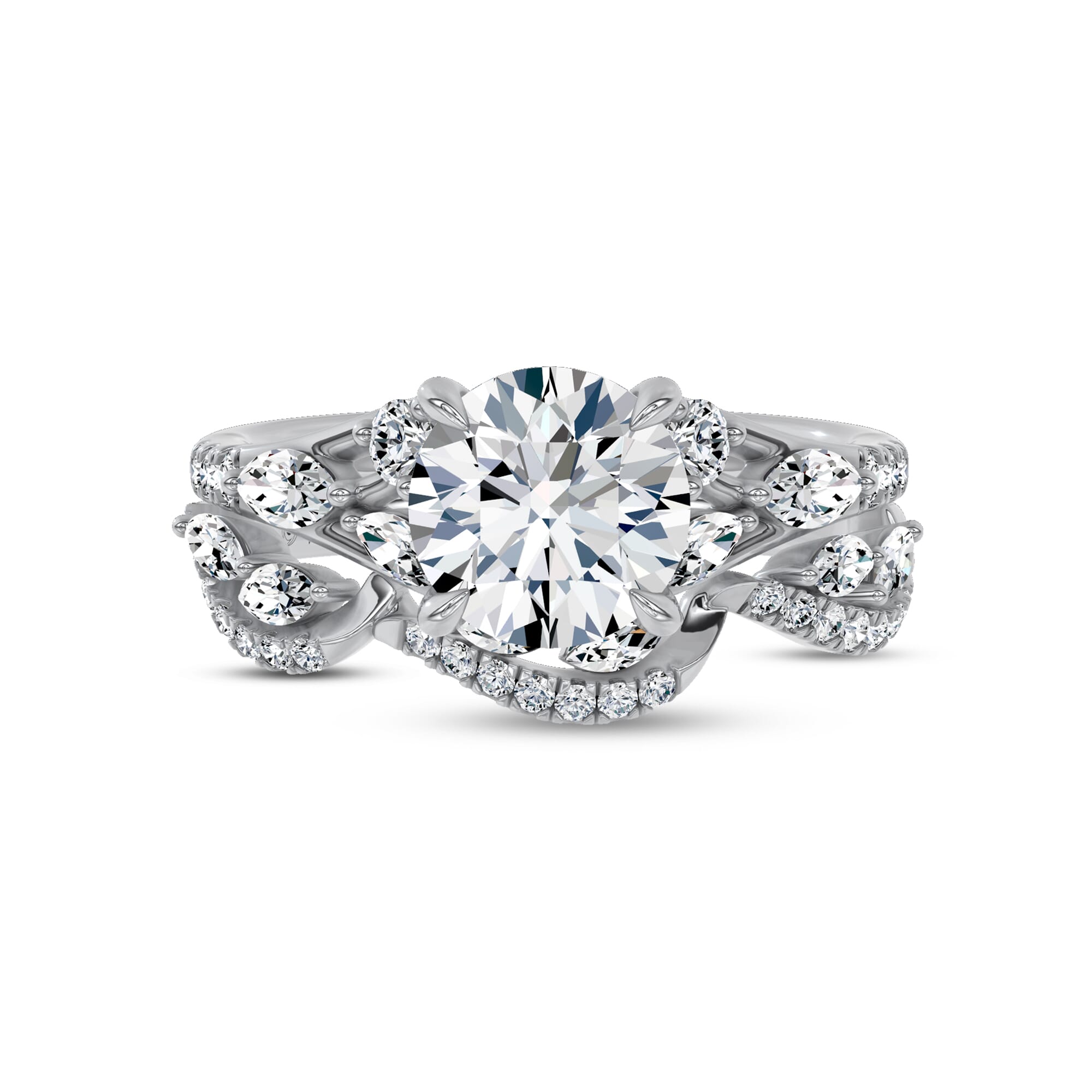 Opera Knife-Edge Lab Engagement Ring by Christian Siriano