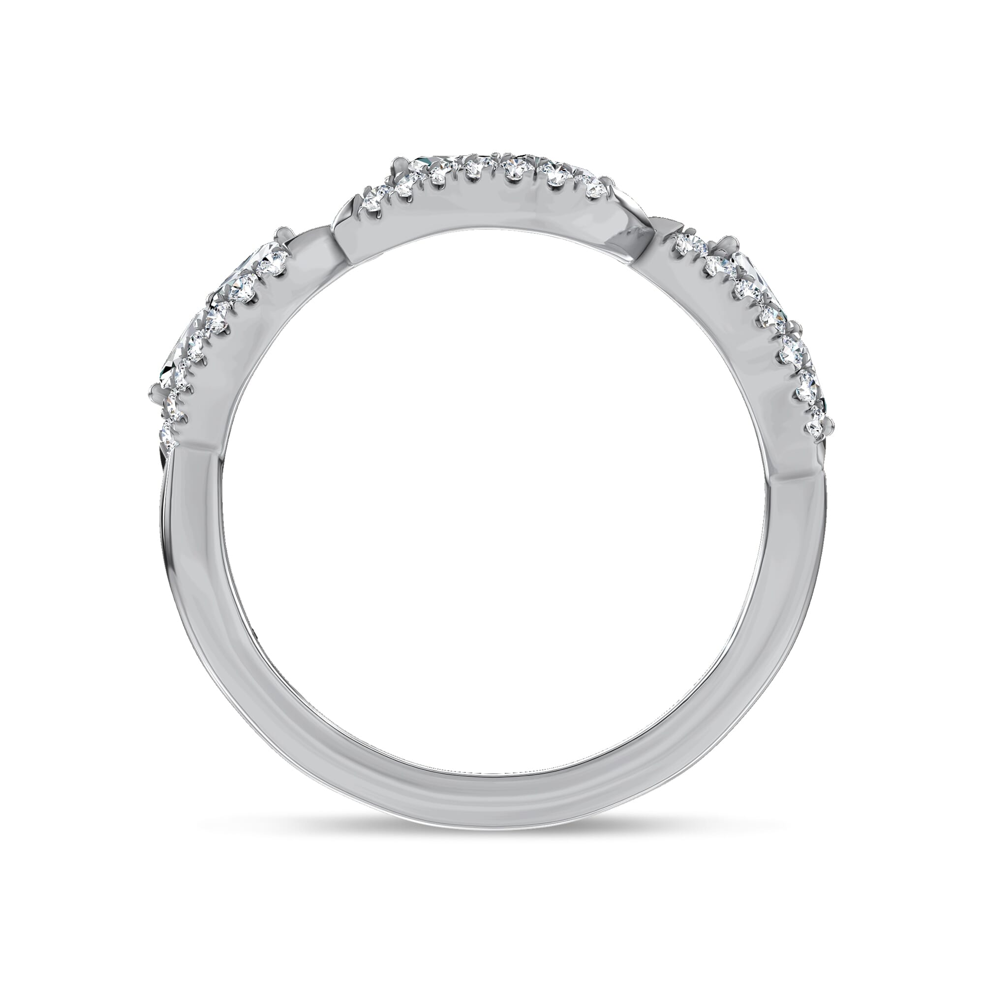 Opera Knife-Edge Lab Engagement Ring by Christian Siriano