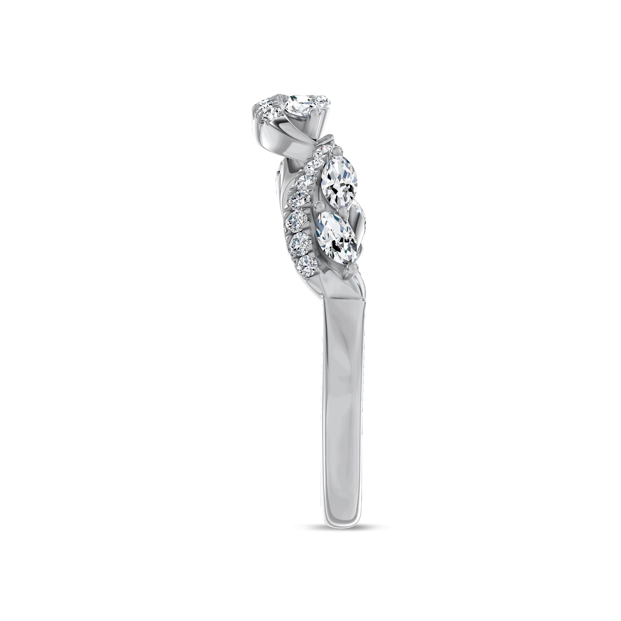 Opera Knife-Edge Lab Engagement Ring by Christian Siriano
