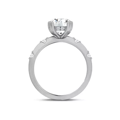 Opera Knife-Edge Engagement Ring by Christian Siriano