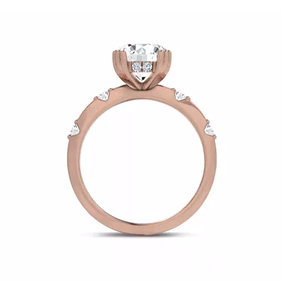 Opera Knife-Edge Lab Engagement Ring by Christian Siriano