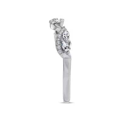 Opera Knife-Edge Lab Engagement Ring by Christian Siriano