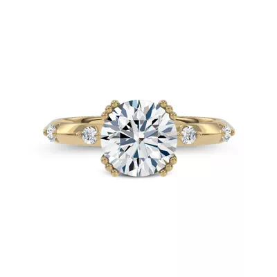 Opera Knife-Edge Lab Engagement Ring by Christian Siriano